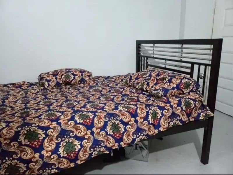 Single Bed with Spring Mattress 1