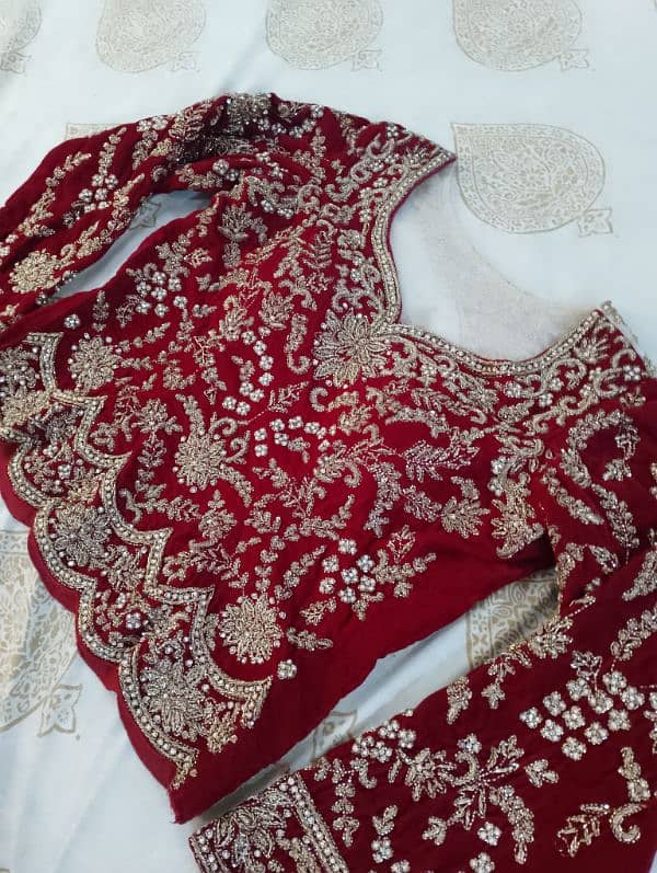 full heavy kora dabka work bridal dress 2