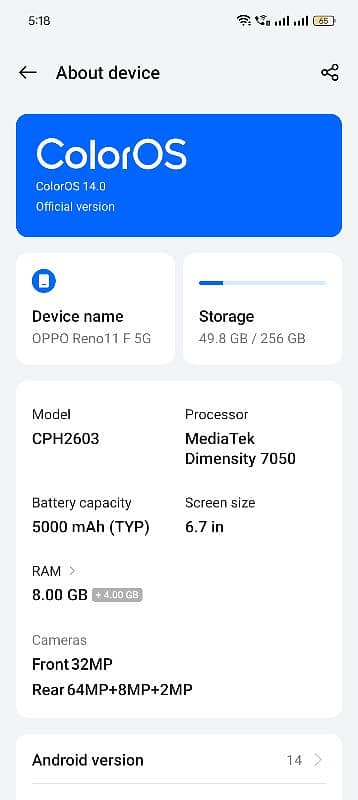 OPPO Reno 11f 5g 0