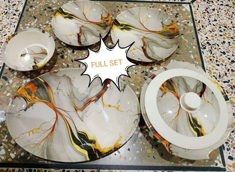 MARBLE STYLE DINNER SET 5