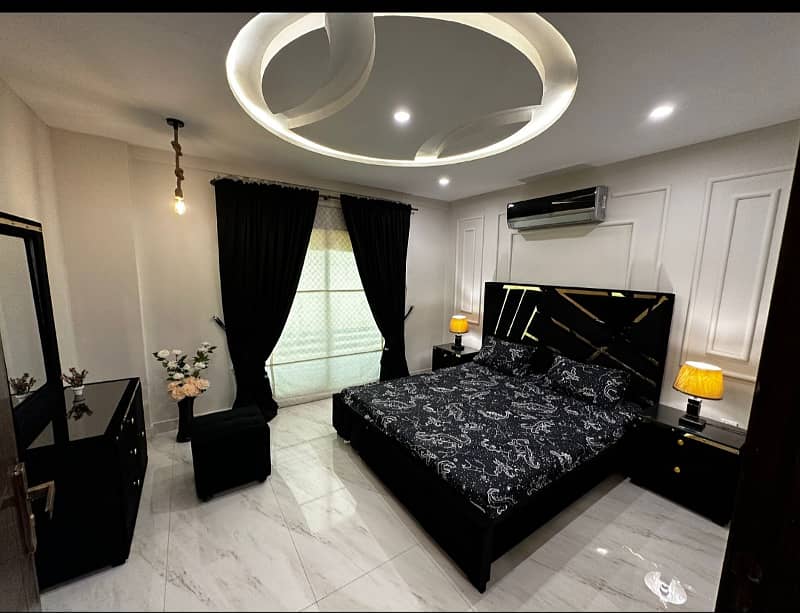 1 Bedroom VIP Full furnish flat per day available in Bahria town Lahore 20