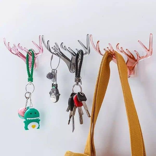 2 Pcs Deer Wall Hanging Hooks 1