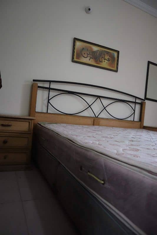 Double bed with side tables or matres  good 2