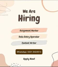 Online job available