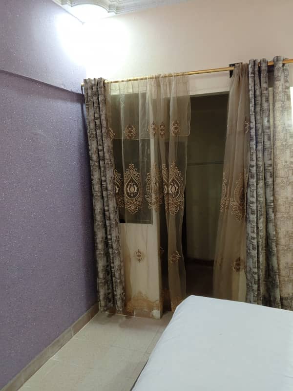 Furnished Flat available. Johar Mor karachi. 7