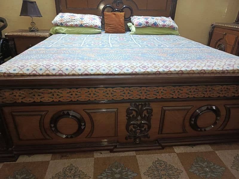 Bed set Sheesham wood 7