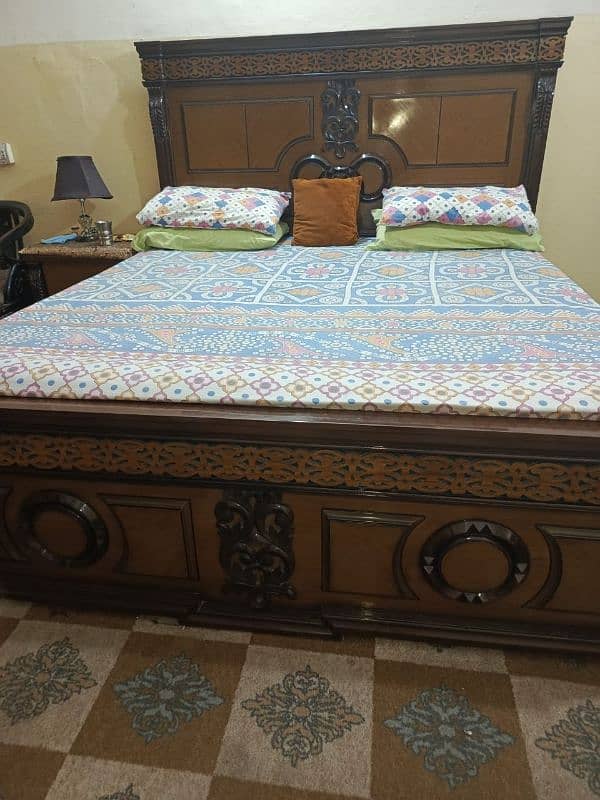 Bed set Sheesham wood 13