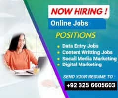 Male and females staff required | Urgent Hiring | Online Jobs