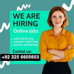 Male and females staff required | Urgent Hiring | Online Jobs