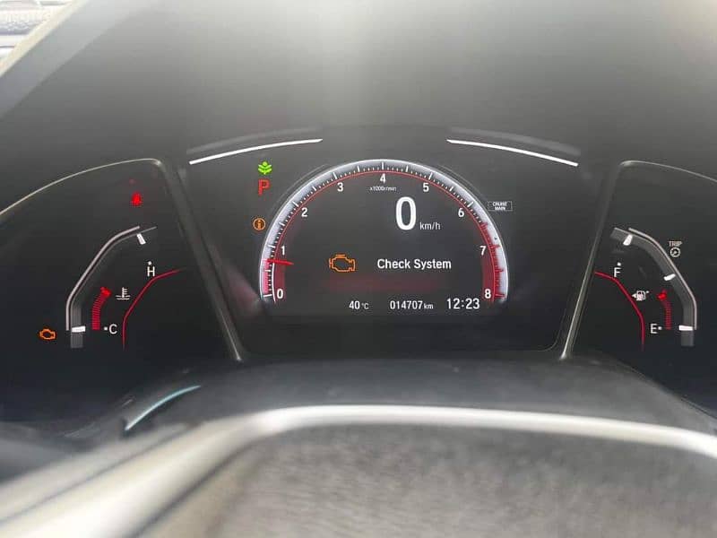 Civic RS 2020 Red Speedometer 0