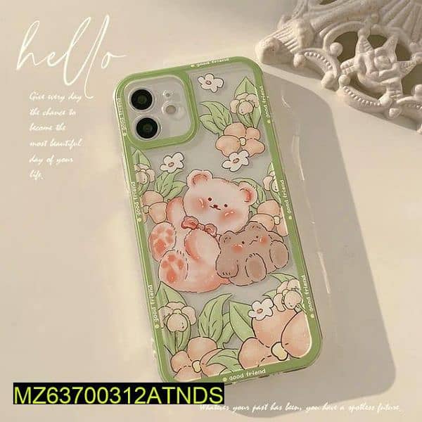 iPhone back cover only <>Sweet Green Bear Good Friend 0