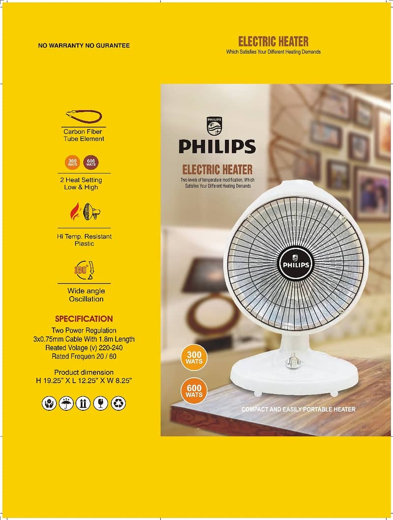 Philips Heater sun dish 12" 0