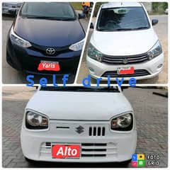 Rent a car without driver/ self drive/ car rental/ Yaris/Alto/ Cultus/