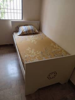 2 Single bed lamination wood without mattresses