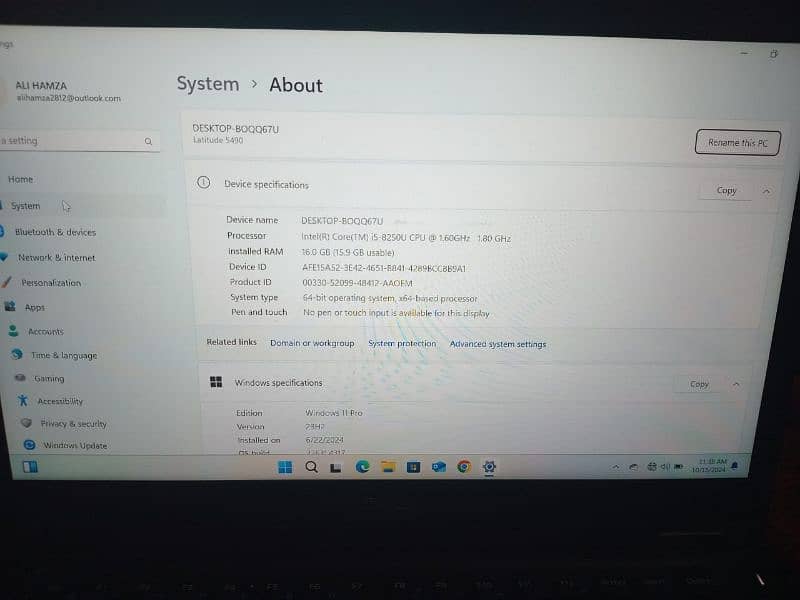 Dell latitude 5490  i5 8th gen 0