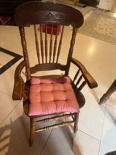 Solid wood dining table with 6 chairs