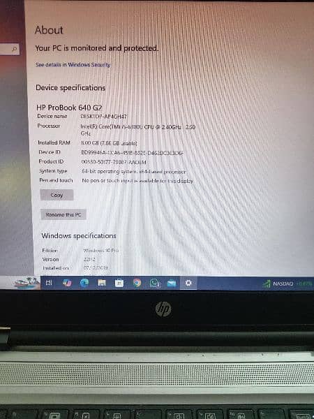 HP Laptop core I5 6th Gen. 8Gb ram 300 Hard 4