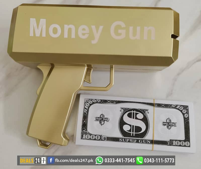 Money Rain Gun in Gold Color | Cash Gun for fun on Wedding Events 0