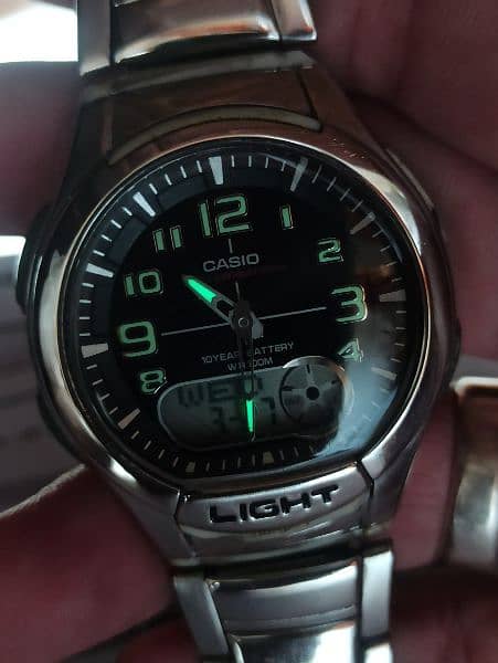 Casio illuminator Dual time watch original japan 5