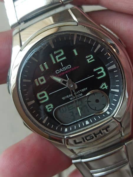 Casio illuminator Dual time watch original japan 6