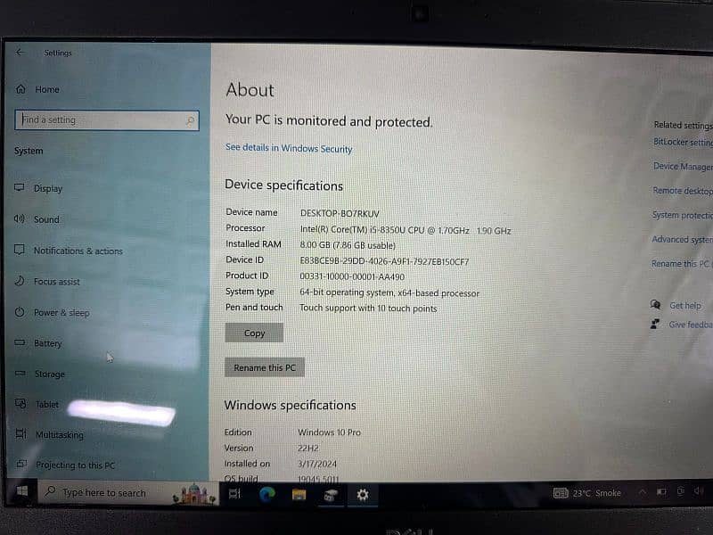 Dell latitude 5790 touch screen i5 laptop 5