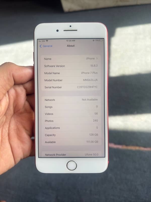 iphone 7 plus 128 gb  non pta 80 per health good condition brand new 4