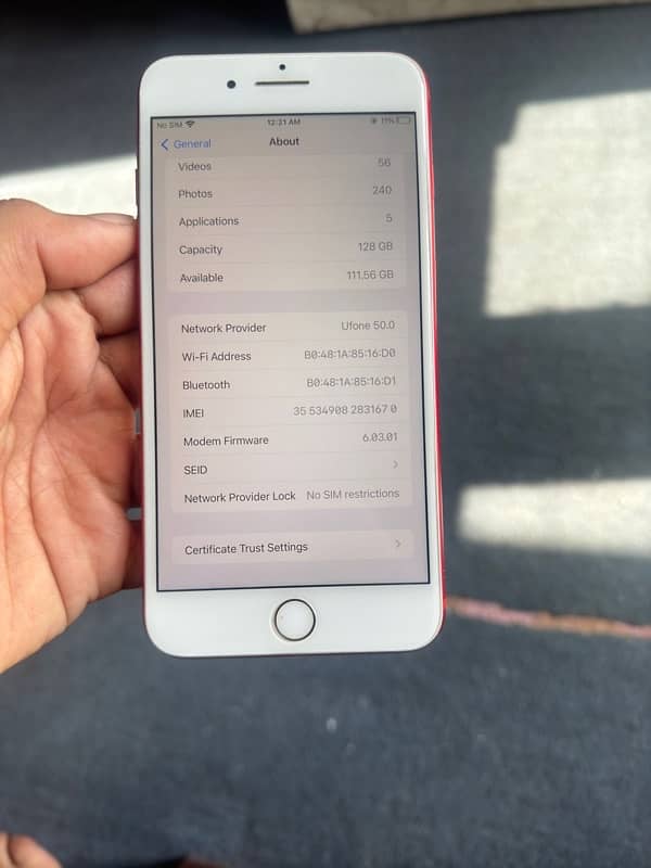 iphone 7 plus 128 gb  non pta 80 per health good condition brand new 3