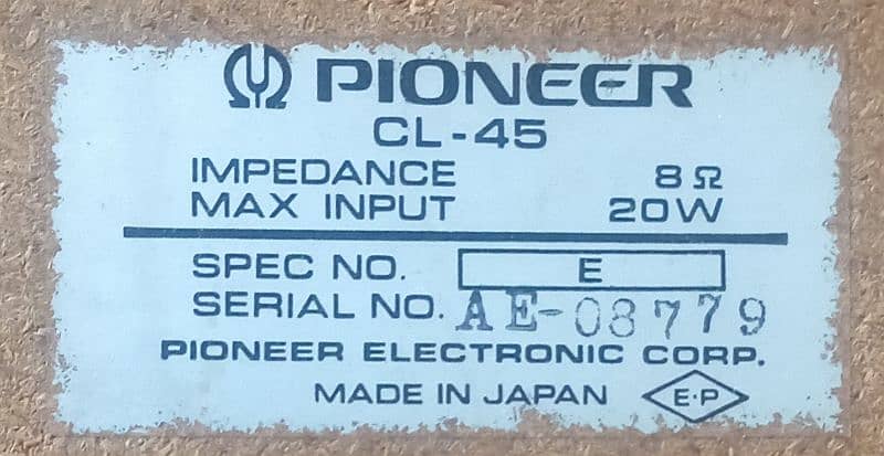 Original Pioneer speakers 10