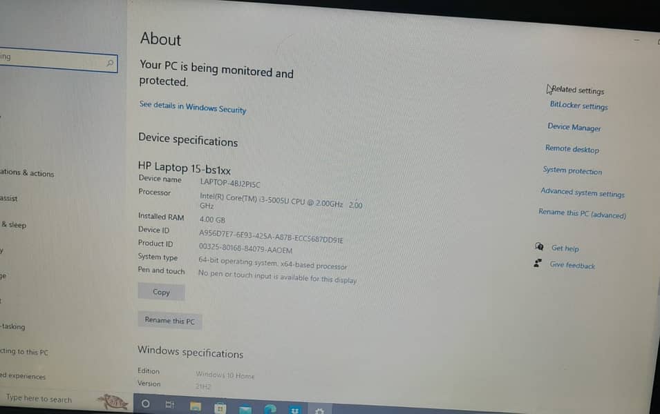 HP laptop Core i3 5th Gen 4