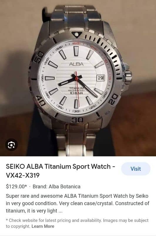 alba Seiko watch original 5