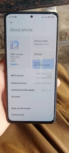 radmi note 10 pro 6+2rom ram128