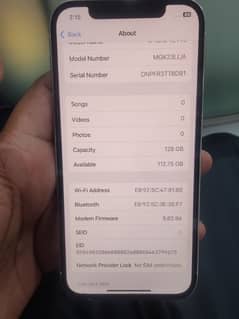 I phone 12 pro 128 Gb battery 89 face id ok non PTA 0