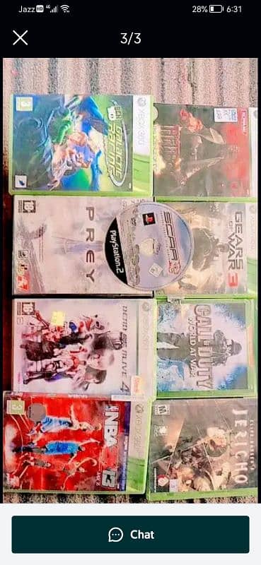 Xbox 360 series with cds 3