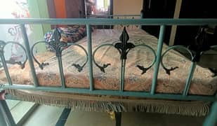 An iron bed 0