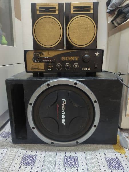 pioneer woofer bas tube +amplifier+speaker 2