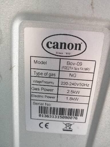 Canon built in oven 1