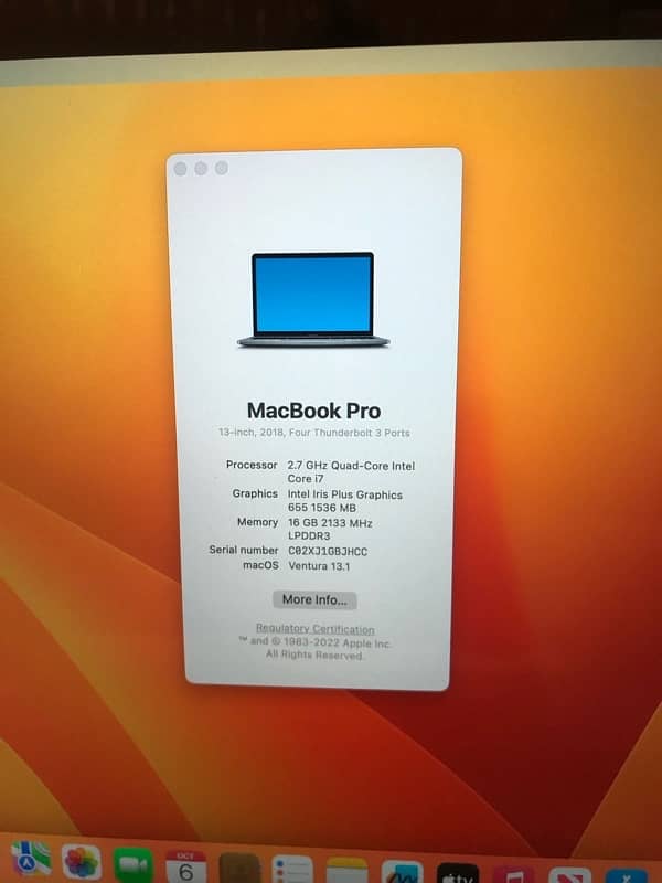 MacBook Pro 2018.13” For sale 2