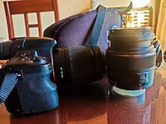 sony alpha a37 dslr camera with 2 lenses