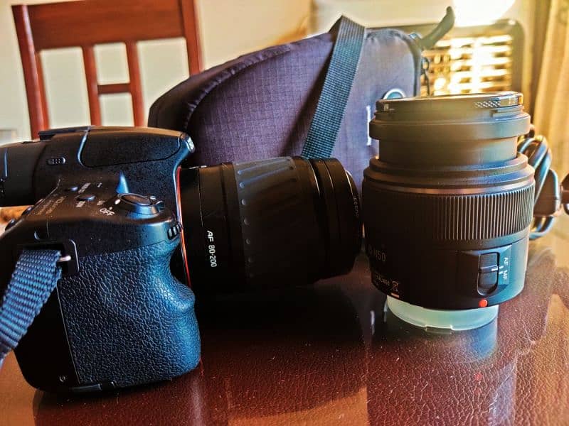 sony alpha a37 dslr camera with 2 lenses 0