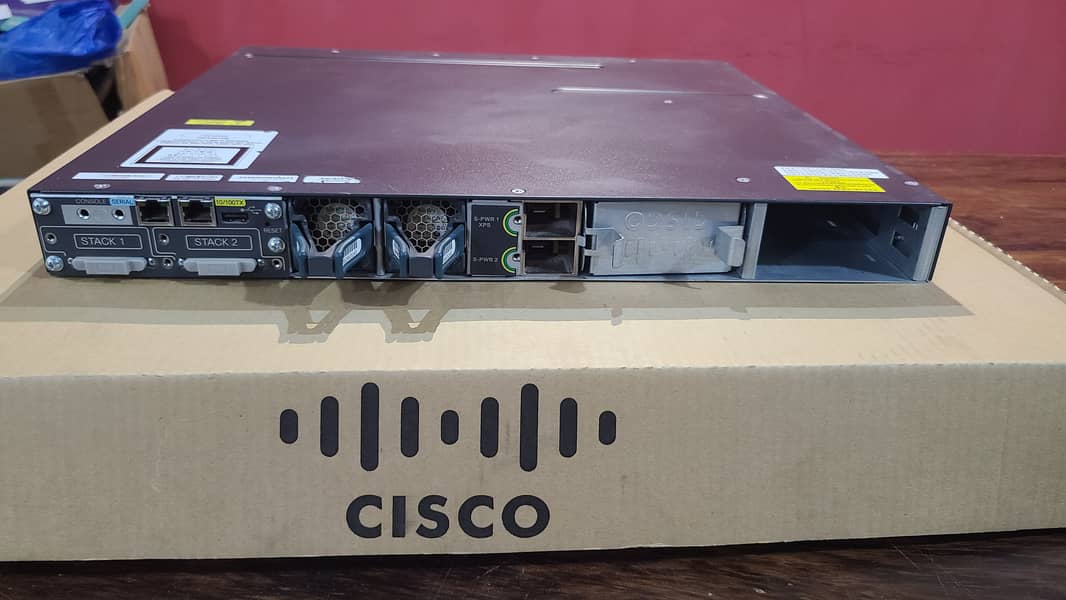 Cisco C3750-X 48 Port Gigabit PoE+10G | 10G Uplinks Ports(With Box) 8