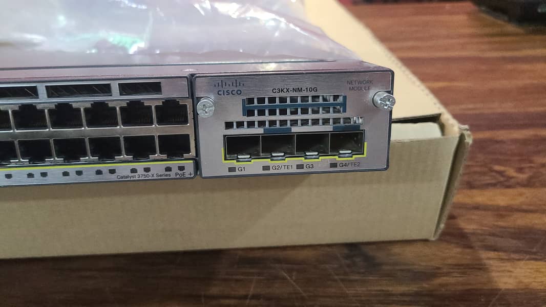 Cisco Catalyst 3750-X 24-Port Gigabit + 10G PoE Switch (With Box) 2