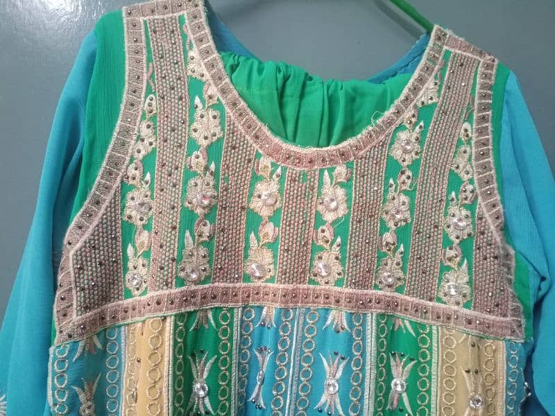 maxi type frock with shalwar and dupatta 0