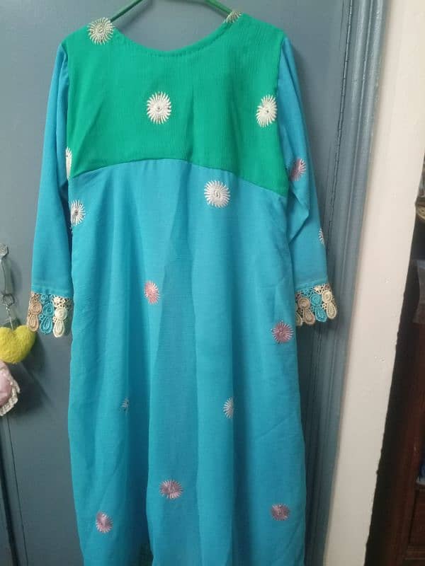 maxi type frock with shalwar and dupatta 7