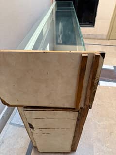 Marble Showcase Counter with Glass Top