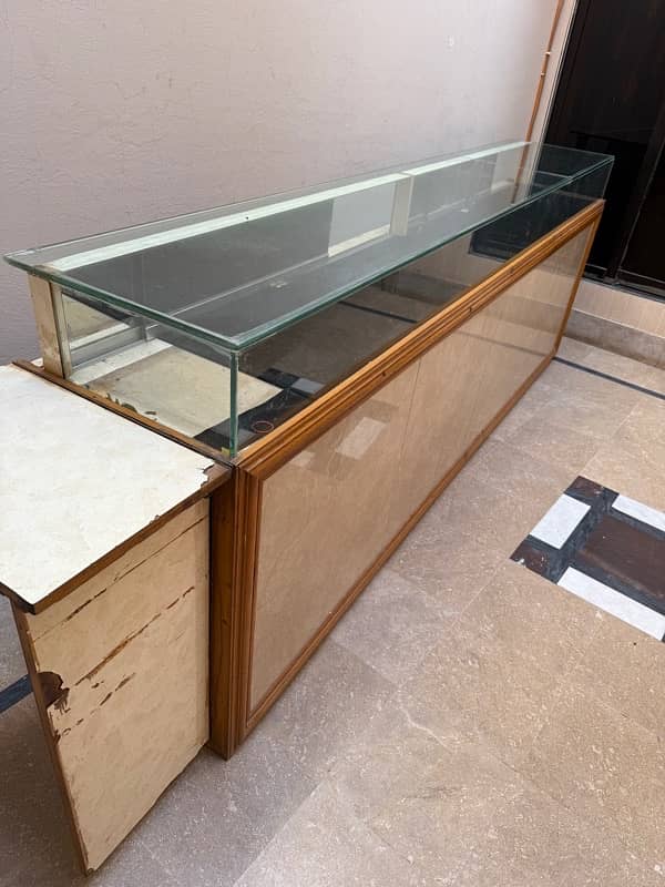 Marble Showcase Counter with Glass Top 7