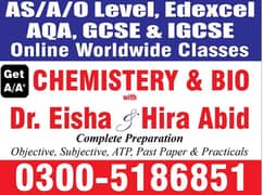 Online Chemistry classes A/O level Cambridge & Edexcel GCE,GCSE,IGCSeE 0