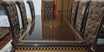 Luxury Dining Table with Sofa Chair