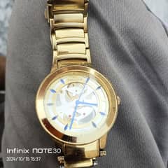 ADIMAX watch Golden expancive look