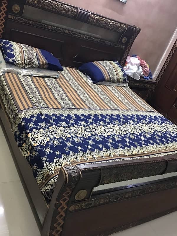 double bed with two side tables 1