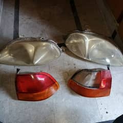 civic 1996-2000 front and back headlights